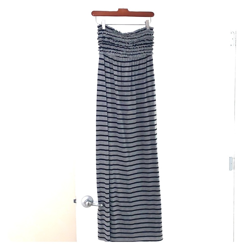 Grey Stripe Maxi Dress